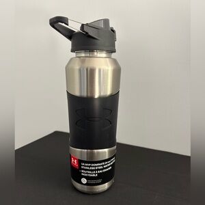 Under Armour Black and Silver Water Bottle
